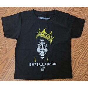 The Notorious BIG Biggie T-shirt Toddler Size 3T Black 'It was all a dream' NWT